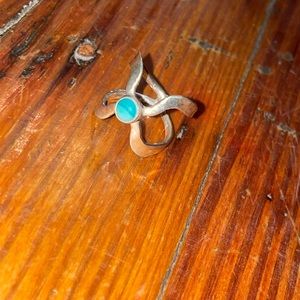 COPY - Unique Sterling Silver w/ Turquoise Stone Ring!